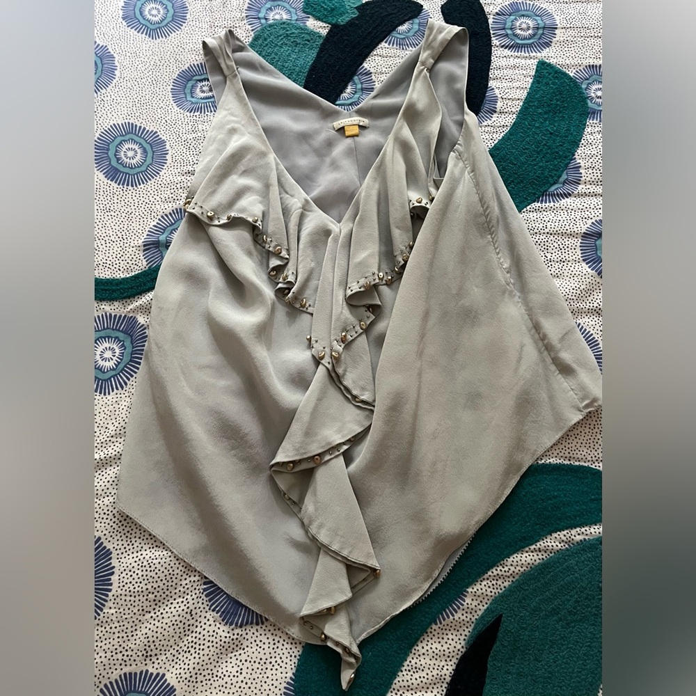Sleeveless powder blue top, size 0